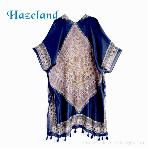 Fashion print kimono beach cover ups for women